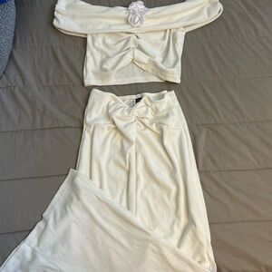 White Two Piece Set